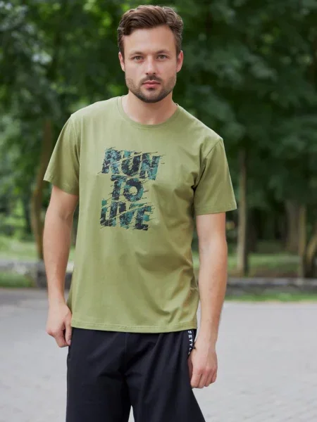 Футболка Umon бавовна/еластан хакі