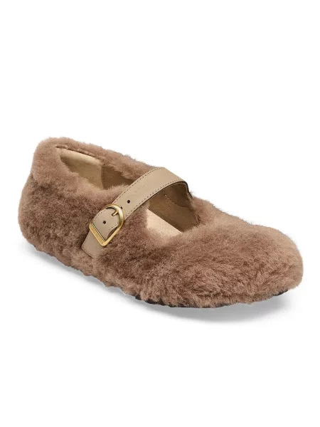 Birkenstock балетки шкіряні Santa Clarita Shearling