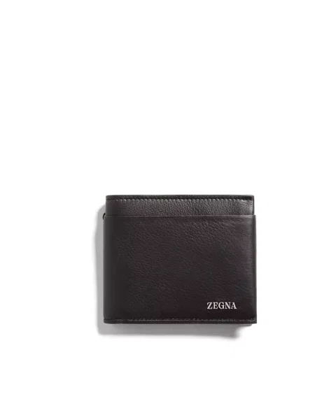 Portfel Zegna skórzany brązowy