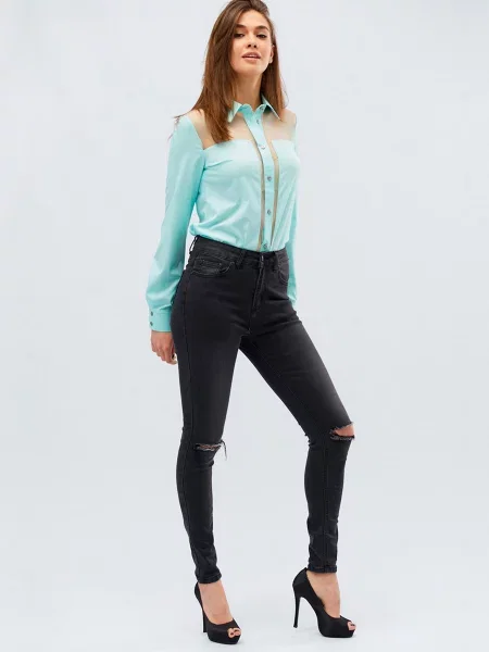 CARICA Блуза блакитний