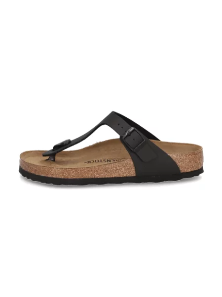 Birkenstock Imitácia kože žabky černé