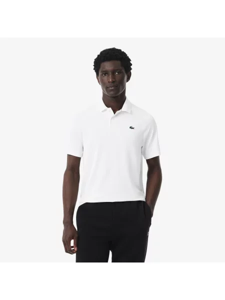 Lacoste Sportowa Koszulka Polo Ultra Dry I Regular Fit biała