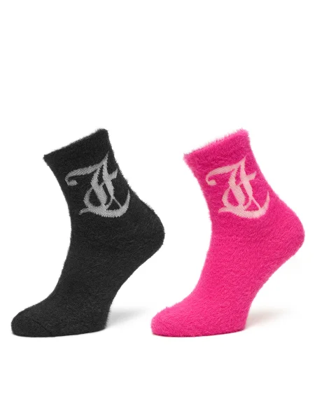 Чорапи Juicy Couture 2 чифта розово
