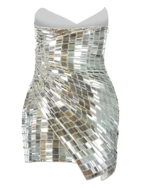 Rochie Retrofete de costum argintiu