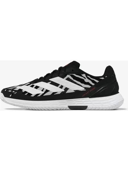 Buty do biegania adidas Defiant Speed 2 szary czerwony czarny 40 biały