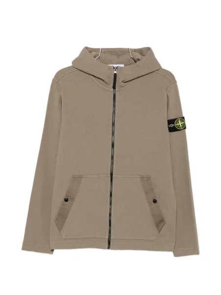 Hanorac cu glugă Stone Island cu strasuri verde