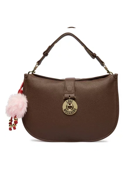 LOVE MOSCHINO Ročna torba rjava