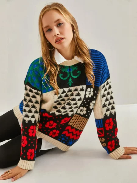 Bianco Lucci Pulover Pullover slonovina