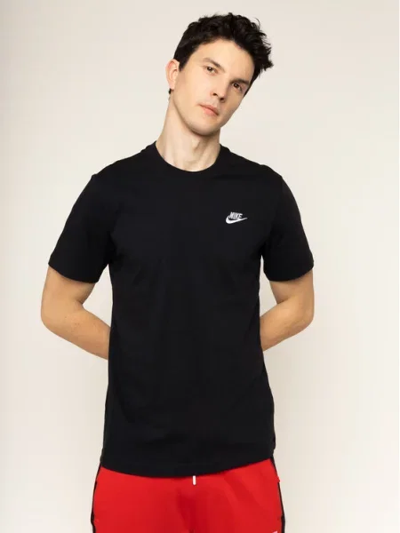 Nike Marškinėliai Sportswear Club Juoda Standard Fit balta