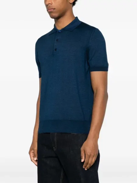 Scurt tricou polo Canali albastru