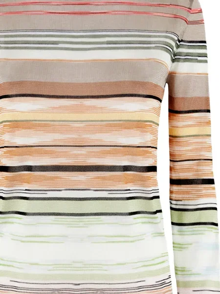 Пуловер Missoni на райета с кръгло деколте