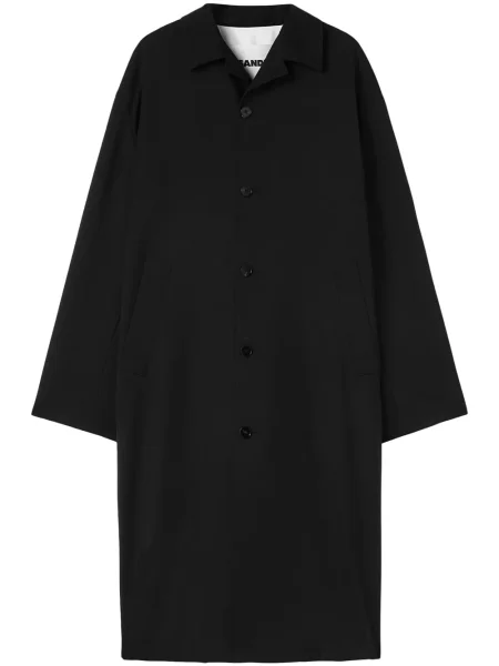 Palton Jil Sander de lână negru