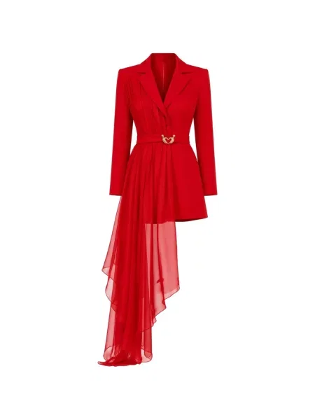 Rochie mini Monarh drapată roșu