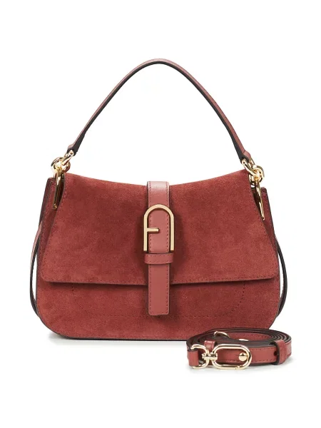 Top Furla din piele roșu