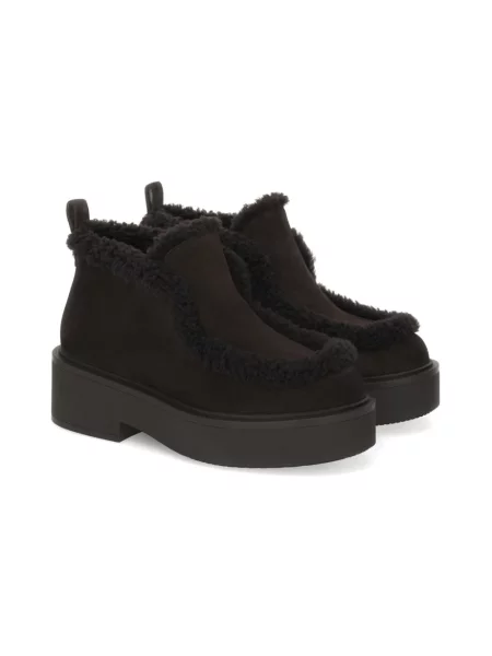 Buty do kostki Gianvito Rossi zamszowe czarne
