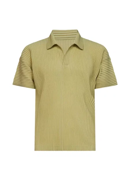 Tricou Homme Plisse Issey Miyake cu decolteu în V verde