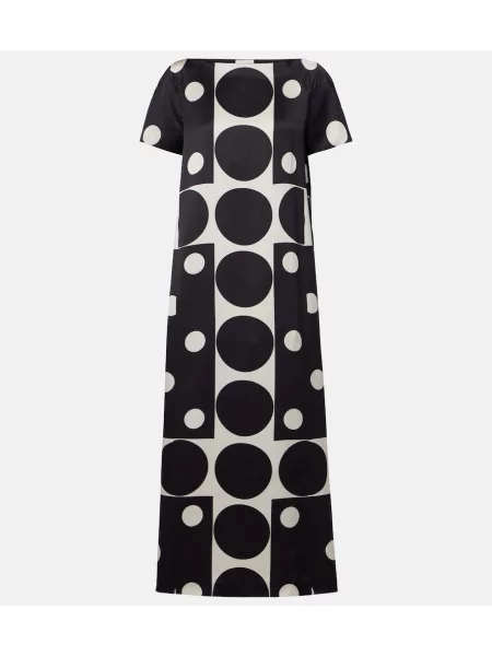 Rochie maxi Dries Van Noten cu buline negru