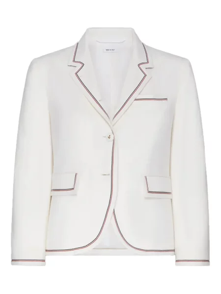 Sacou Thom Browne din cașmir alb