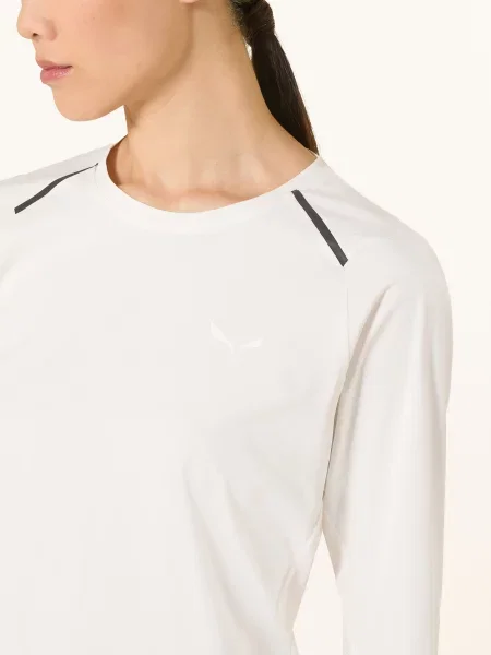 Trekingové tričko s dlouhým rukávem Salewa Pedroc Dry Tee white bílé
