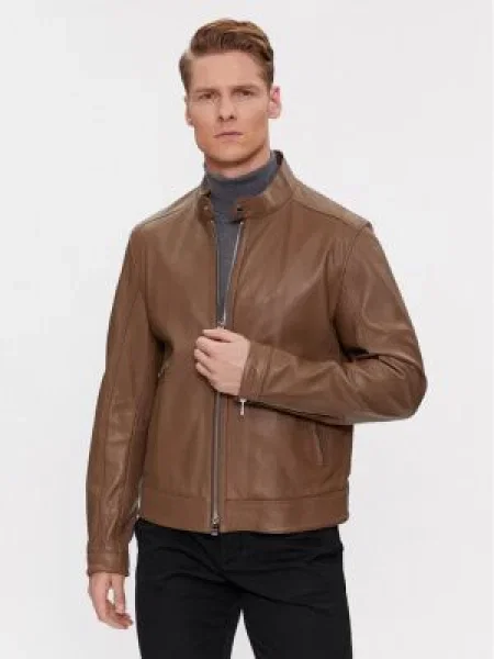 Boss Geacă de piele Mansell maro