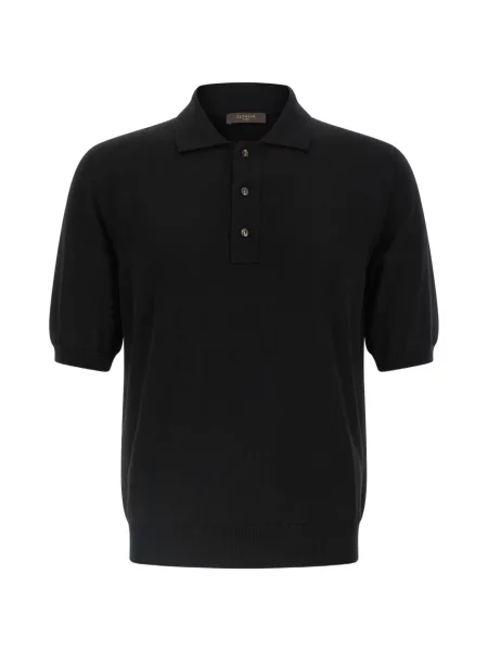 Polo Zanone tricotate scurt negru