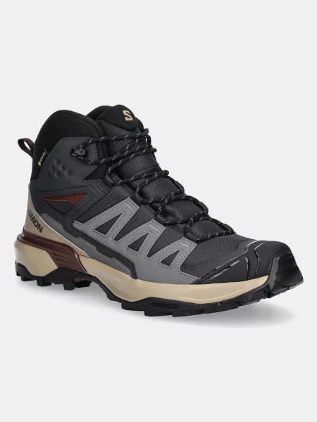 Salomon pantofi X Ultra Mid GTX barbati izolare usoara gri