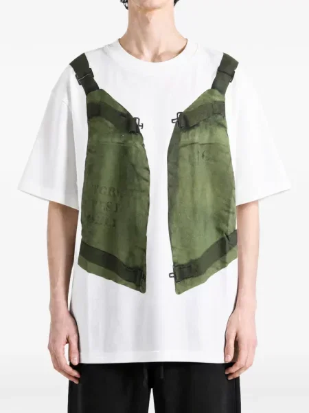 Tricou Thug Club cu imagine alb