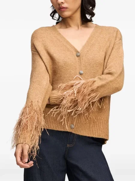 Cardigan Cinq A Sept cu pene