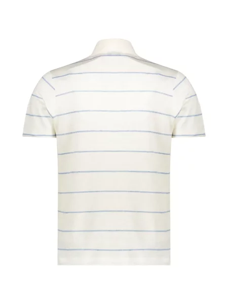 Ριγέ polo Paul & Shark λευκό