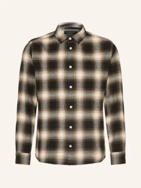 Allsaints Flanelová Košile Baseline Relaxed Fit černá
