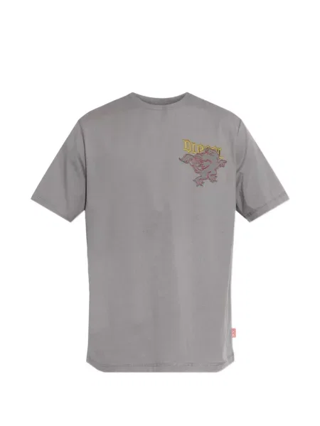 Tricou Diesel cu broderie gri