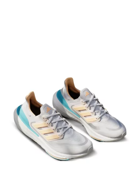 Pruhované trekkingové lněné tenisky Adidas UltraBoost šedé