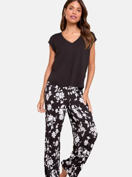 Lipsy Pijama negru alb