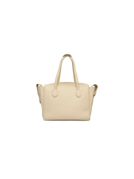 Ročna torba LOVE MOSCHINO Bela bež