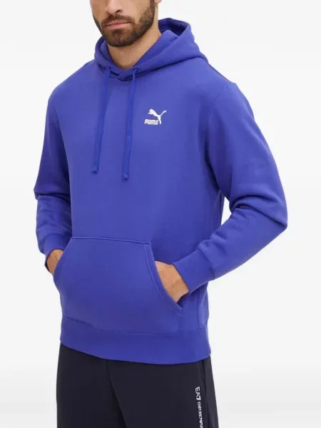 Hanorac cu glugă Puma cu imagine cu cordon albastru