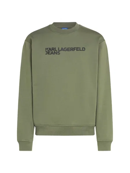 Hanorac Karl Lagerfeld Jeans cu imagine verde