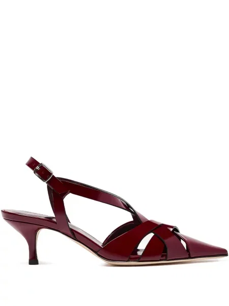 Pantofi cu toc Scarosso slingback roșu