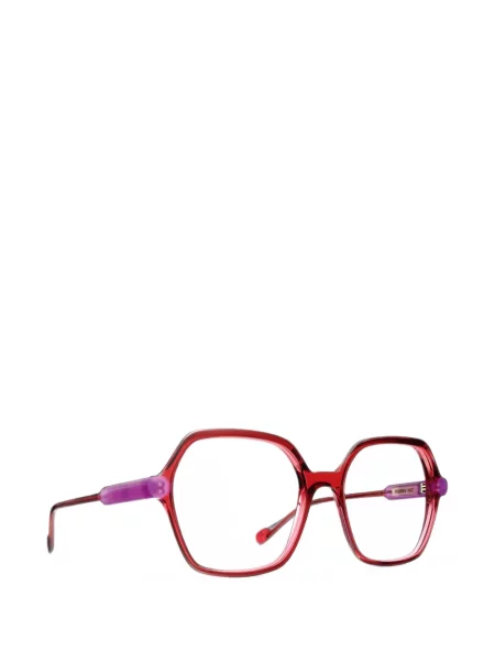 Ochelari de soare Caroline Abram cu imprimeu geometric roz