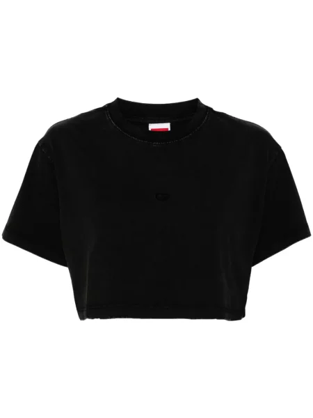 Tricou Ground Zero cu broderie negru