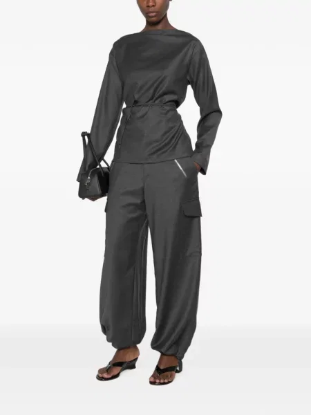 Pantaloni Barena conici gri