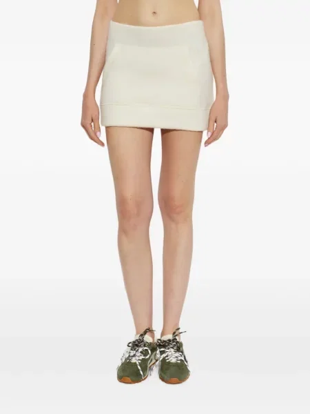 Fustă Dsquared2 de lână alb