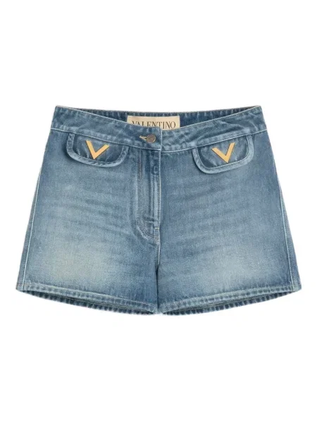 Pantaloni scurți din denim Valentino Garavani albastru