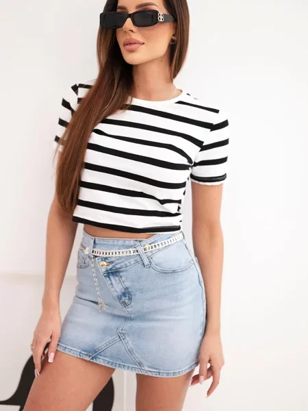 Mini fustă din denim Kesi Włoski mini negru