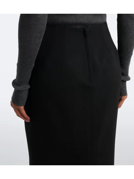 Fustă tip creion Dolce&gabbana de lână negru