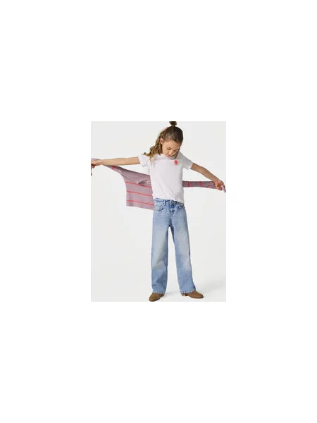 Kids ONLY Marškinėliai Happy Life Regular Fit balta