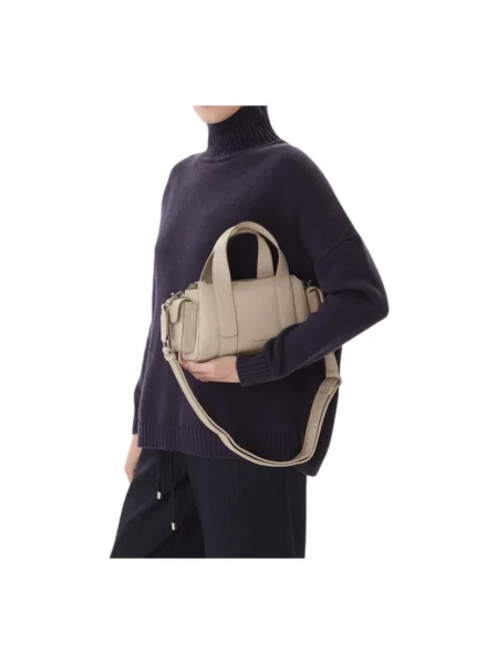 Torebka Calvin Klein na ramiączkach żakardowa beżowa