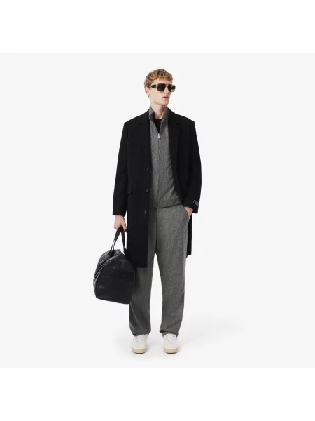 Lacoste Wełniana Kurtka Harrington szary