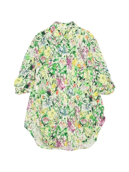 Cămașă Jnby cu model floral cu imagine verde