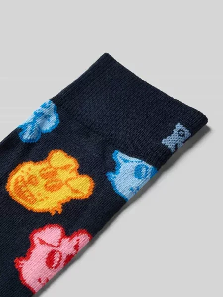 Skarpety z wyhaftowanym motywem model ‘DOG’ Happy Socks granatowe