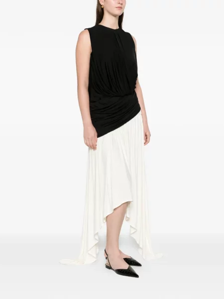 Decora top Abadia drapat negru